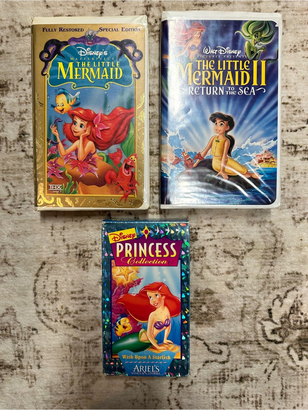 The Little Mermaid VHS Lot of 3 Disney Masterpiece & Princess Collection